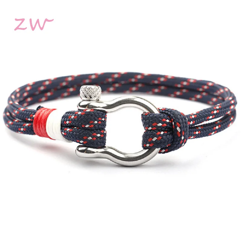 Модный Браслет Из паракорда с шармами в морском стиле плетеная веревка из