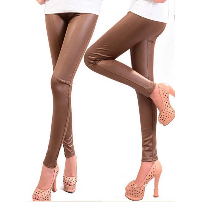 

Spring Winter Faux Leather Leggings For Women Lady Leggins Pants New Sexy Fashion Wholesale Women Pants High Waist Leggings