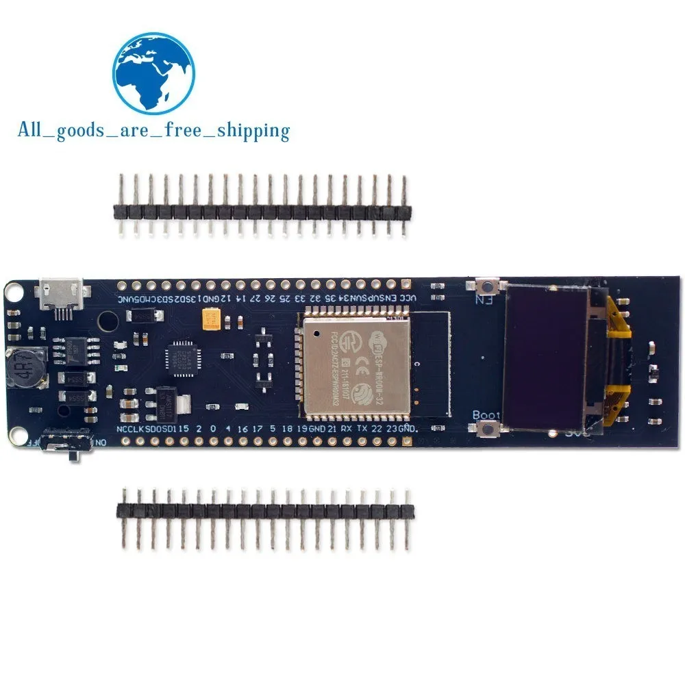 0,96 дюймовый oled-дисплей 18650 литиевая батарея WiFi Bluetooth щит ESP32 ESP-32 ESP8266 CP2102 модуль макетной платы