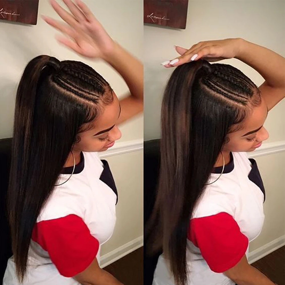13x6 Deep part Lace Front Human Hair Wigs Straight Hair 150% Density Brazilian Remy Human Hair Pre-Plucked Hairline QT Hair