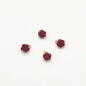 Новое поступление! 11x8 мм, 100 шт., подвески из цинкового сплава в форме цветкаШарм для сережек, детали сделай сам, фурнитура и компоненты для ювелирных изделий