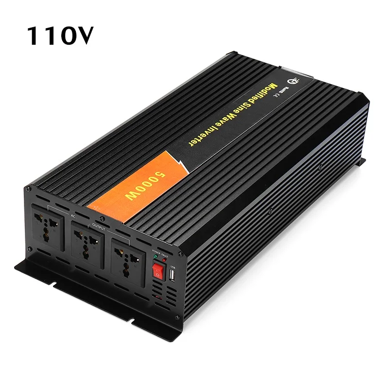 12Vto110V KROAK инвертор 12 в 110 В/220 В 10000 Вт пики Модифицированная синусоида 5000 Вт трансформатор напряжения Преобразователь мощности автомобильный зарядка USB - Цвет: 12Vto110V