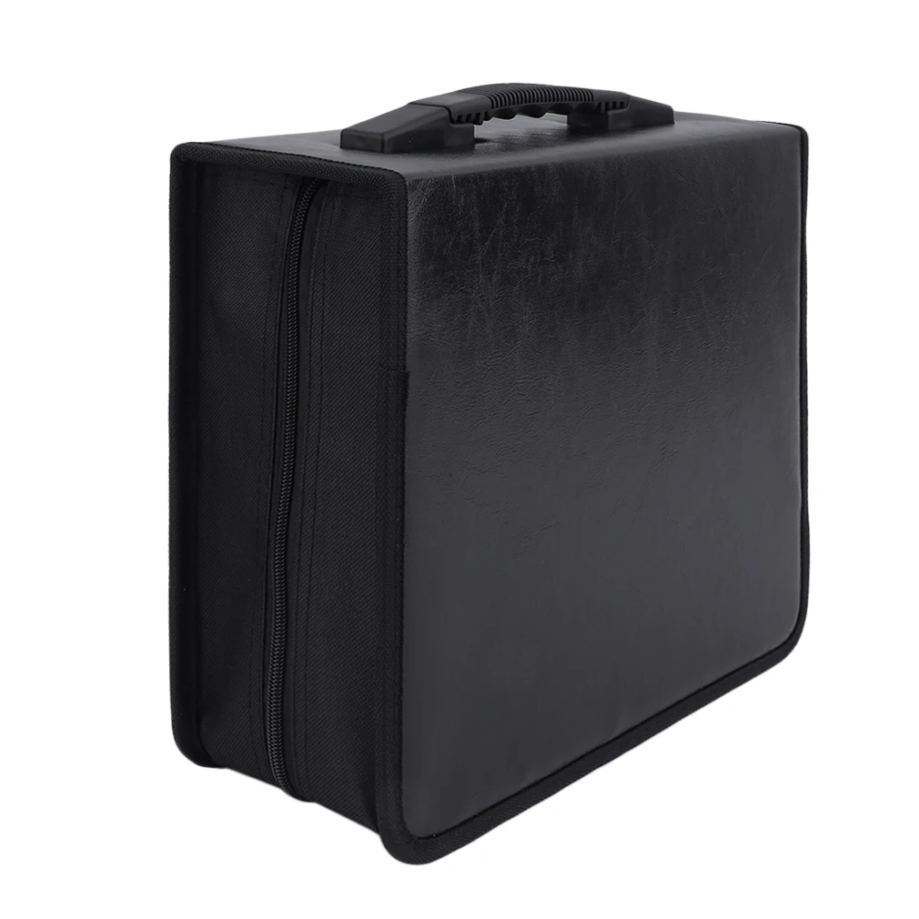 Из искусственной кожи 400 шт. компакт-диска DVD Для Хранения Чехол сумка органайзер