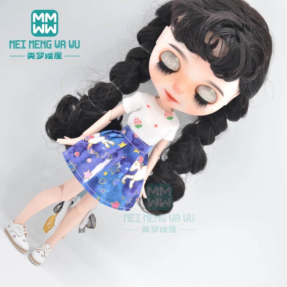 Аксессуары для одежды куклы blyth ob24 ob27 azone модные футболки мини-юбки кожаная обувь |