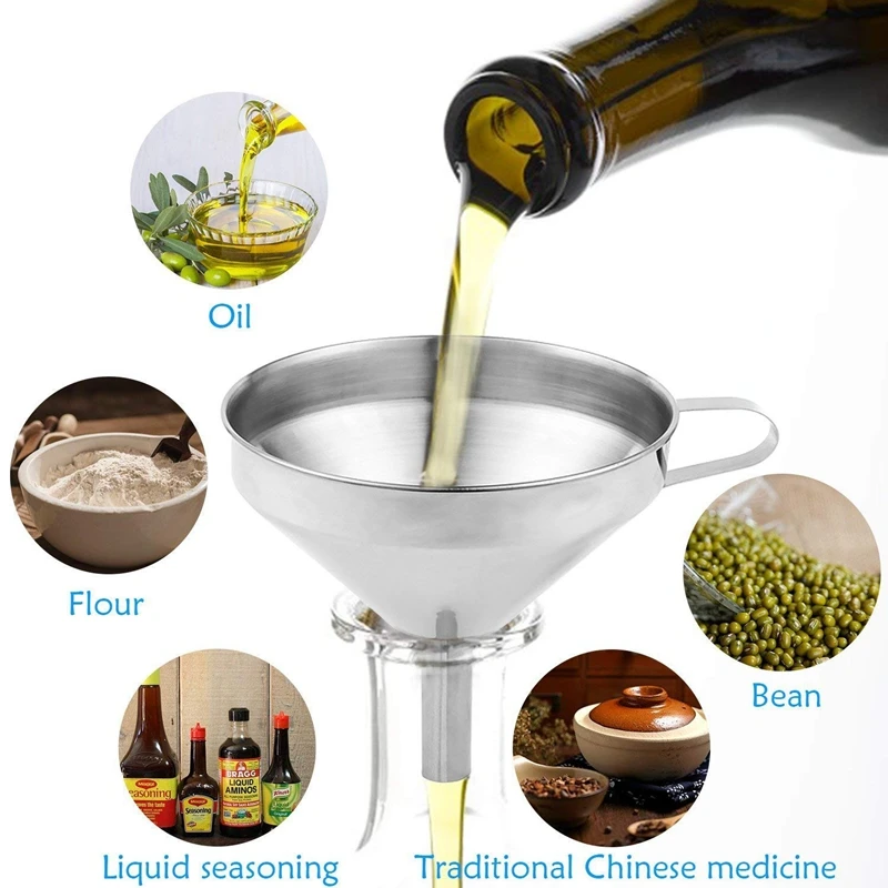 Набор из 5 кухонных фильтров BMBY нержавеющей стали фильтр-воронка с ручкой и