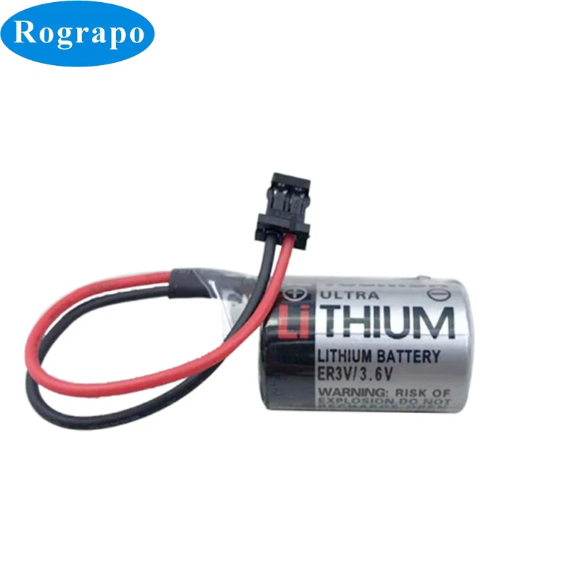 

New Lithium Replacement Battery For TOSHIBA ER3V /3.6V PLC JZSP-BA01 ER6V / OMRON CPM2A-BAT01 2 Wire Plug Accumulator