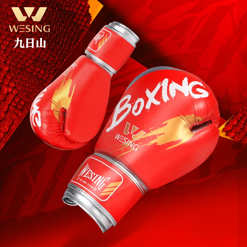 Перчатки для бокса Wesing Sports боксёрские перчатки для спарринга, для тайских боевых искусств, черные