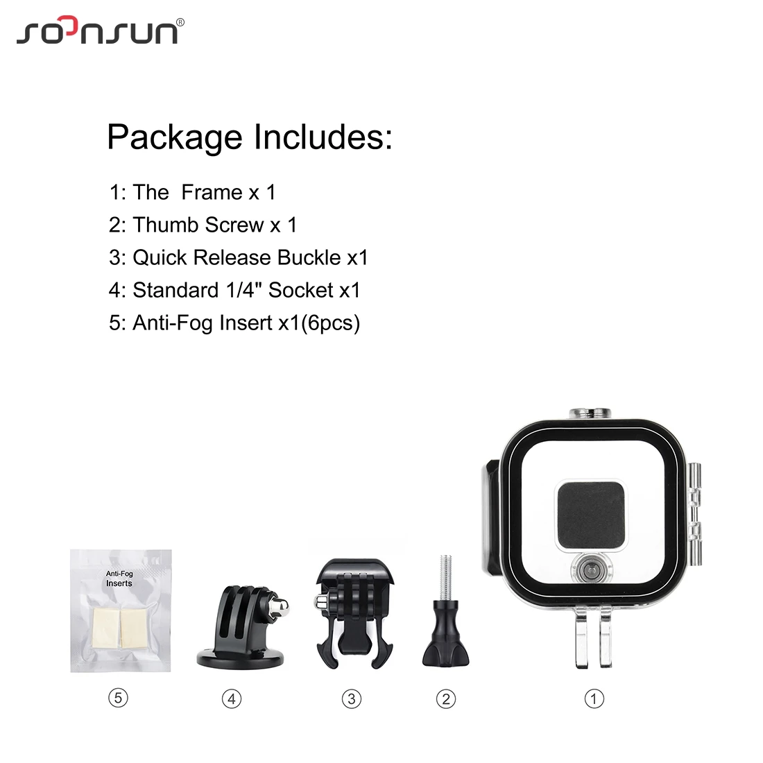 SOONSUN 60 м подводный водонепроницаемый корпус для дайвинга защитный чехол GoPro Hero 5/4