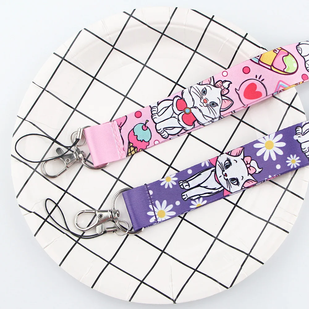 

FD0303 Cat Lanyard For Keys Mobile Phone Hang Rope Keycord USB ID Card Badge Holder Keychain DIY Lanyards