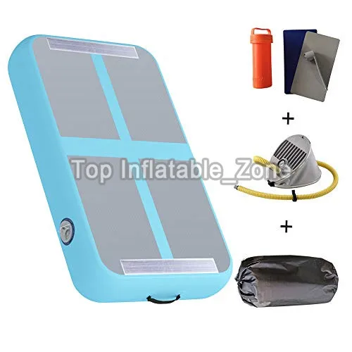 Надувной воздушный блок мятного зеленого цвета с насосом мини-размер 1*0 6*0 1 м