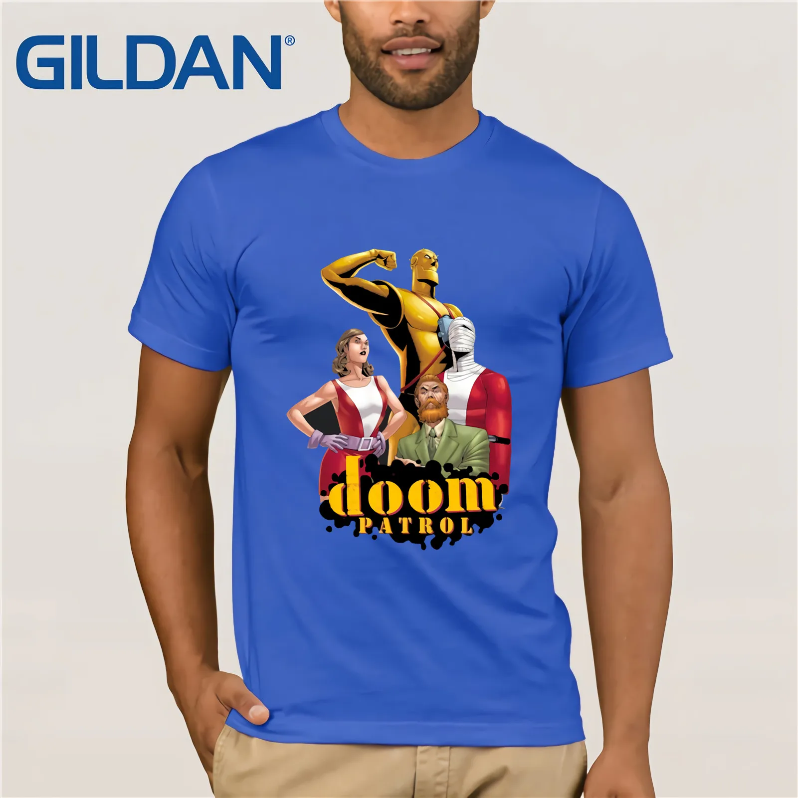 Рубашка Doom патруль лето 2019 Мужская футболка с коротким рукавом популярная