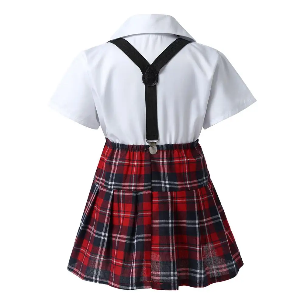 Детская школьная форма для девочек рубашка с короткими рукавами топы на