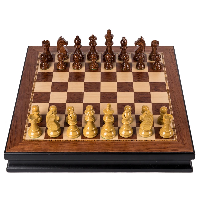 

Wooden large outdoor chess set tournament travel Adult Interior Storage chess set luxury juegos de mesa Entertainment BD50CG