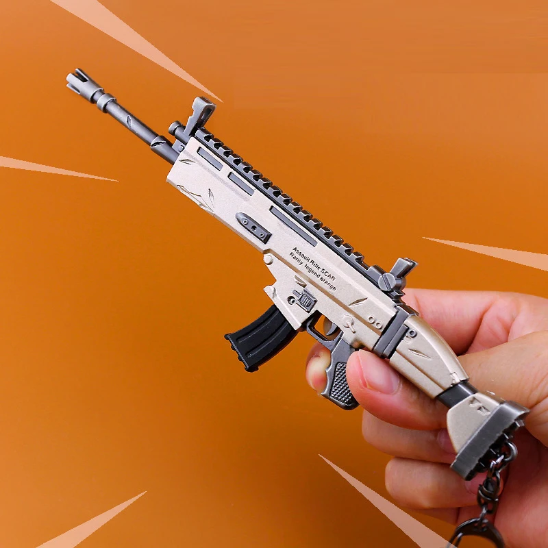 Шрам мини игрушечный пистолет винтовка модель оружия из сплава брелок реквизит