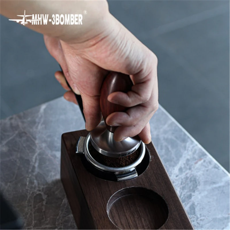 54 мм Темпер для эспрессо деревянный кофе прочный молоток нержавеющая сталь