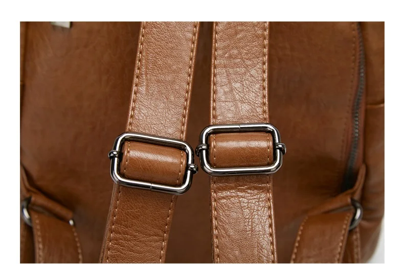Женский рюкзак из мягкой ПУ кожи вместительный для отдыха и путешествий|Мужские