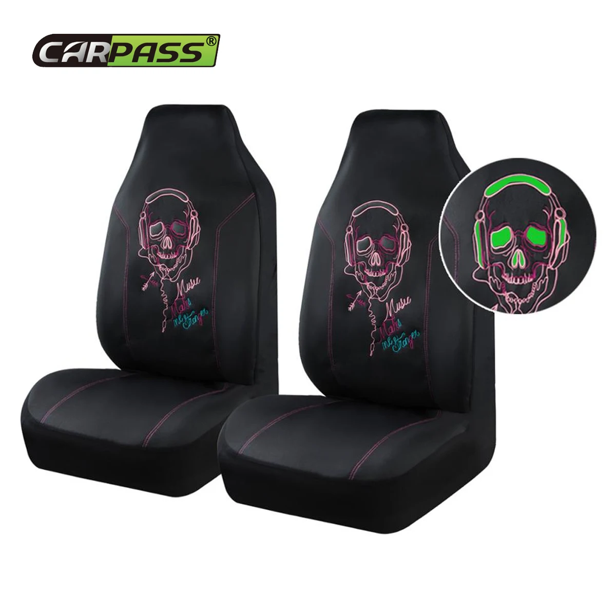 Универсальные чехлы на автомобильные сиденья с черепом Передние Защитные