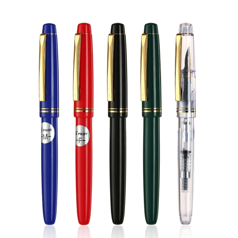 PILOT 78g прозрачный 78g+ 22k золотой иридиевая перьевая ручка практика каллиграфии, для студентов ef f m nib чернильный картридж