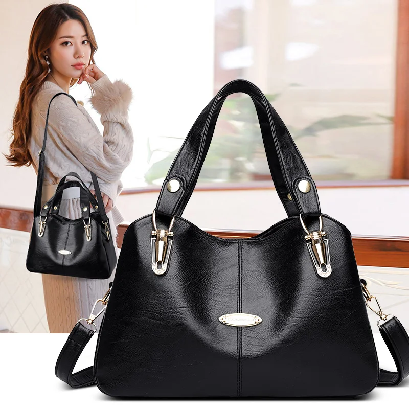 

OLD TANG New PU Leather Women's Handbags Casual Shoulder Bags for Women 2020 Designer Large Capacity Simple Stylish Crossbody