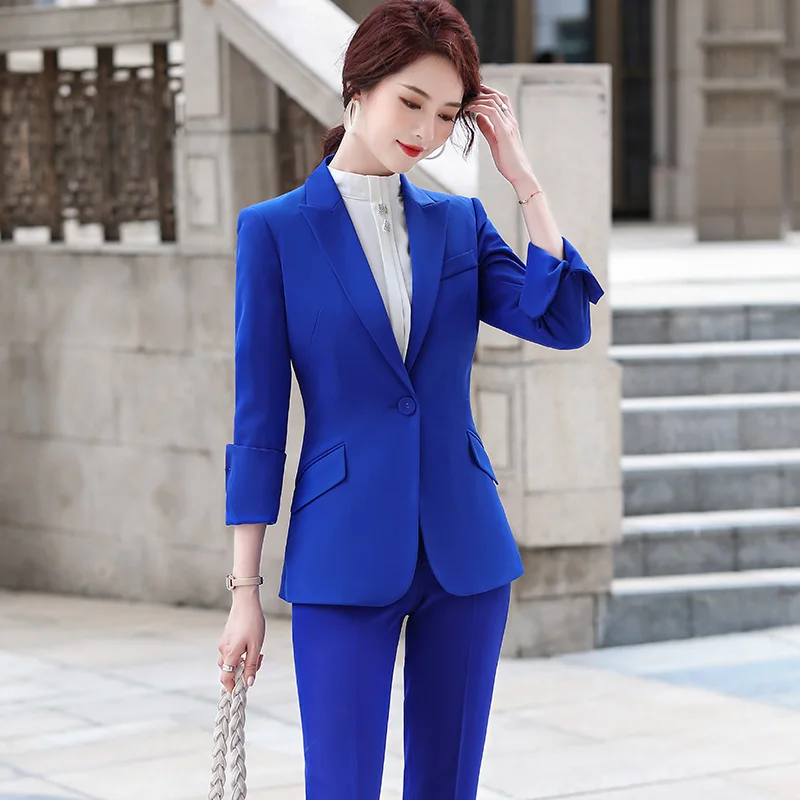 Lenshin комплект из 2 предметов модный брючный костюм Офисная Женская одежда для