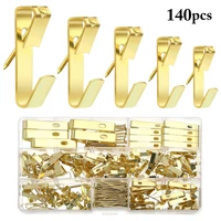 140pcs easy install heavy duty professional with nails picture hanger kit wooden drywall metal photo frame hook hanging hardware