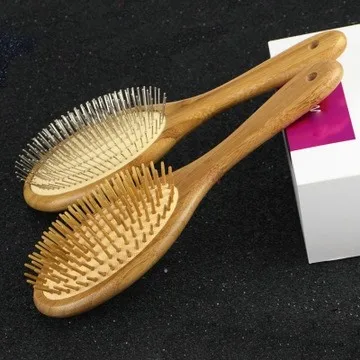 wooden hair comb Custom comb wood needle steel needle bamboo airbag air cushion scalp massage comb health hair hair wooden