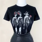 Футболка женская хлопковая с рисунком ведьмы и зуда, оранжевая