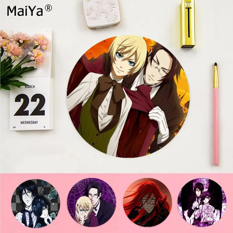 

MaiYa My Favorite Black Butler round Mouse pad PC Computer mat gaming Mousepad Rug For PC Laptop Notebook