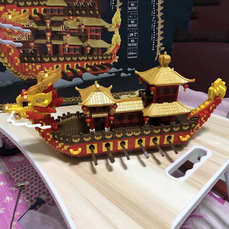 Конструктор Королевский дракон корабль с животными монстр сделай сам