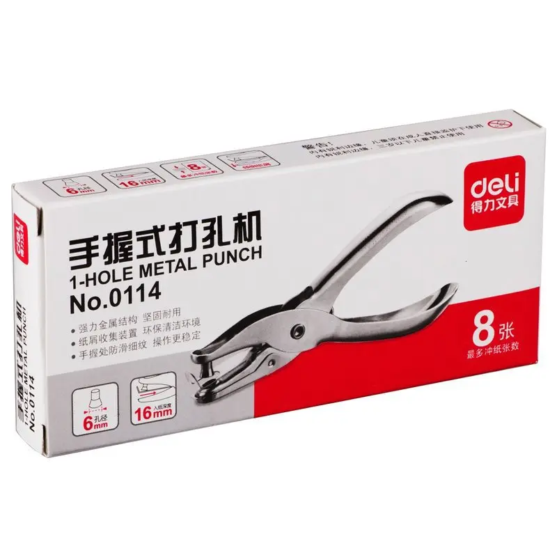 Эффективный перфоратор 0114 для отверстий ручной с одним отверстием может