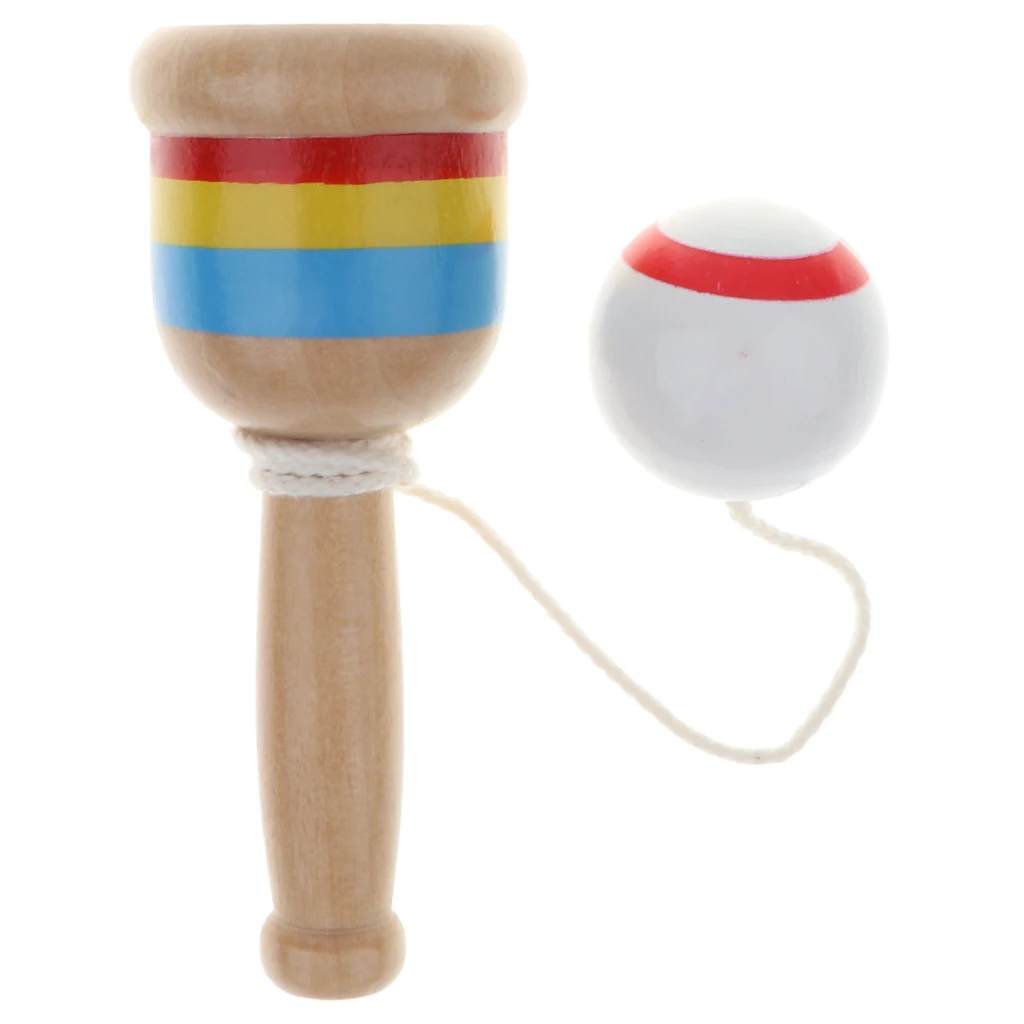 Деревянные расписные Kendama Скилл мяч Кубок детская развивающая игрушка игра