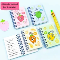 sharkbang kawaii carrot series students vocabulary notebook english coil word cards study memo notes pads writing mini book