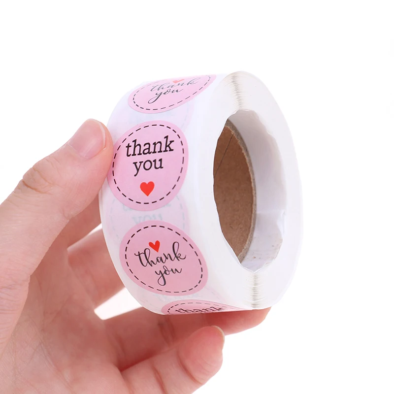 

Wreath Thank You Stickers Gold Foil Seal Labels 1 Inch Pink Wedding Party Favors Envelope Supplies Stationery Stickers