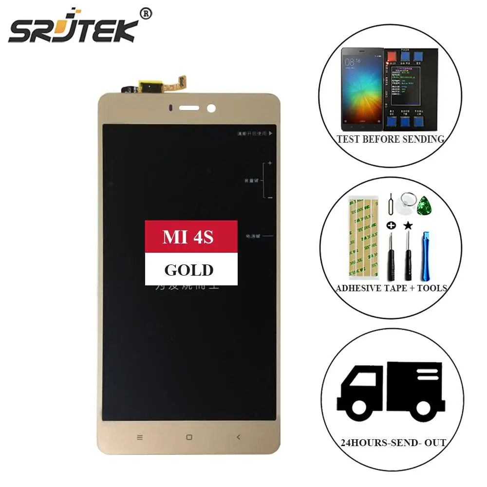 Srjtek для Xiaomi Mi4S Mi 4S M4S ЖК дисплей + сенсорный экран испытания новая сборка