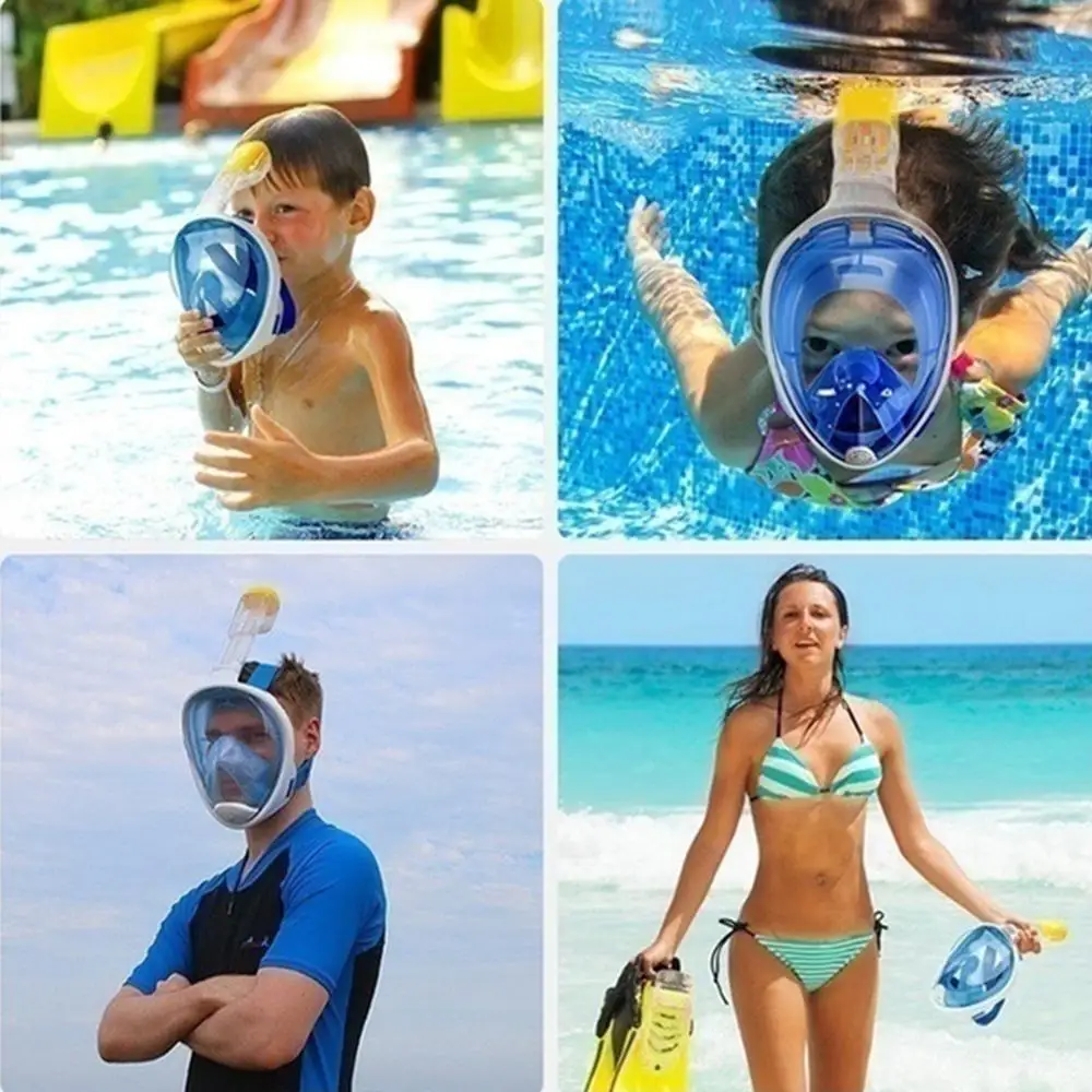 New Underwater Scuba Anti Fog Full Face Diving Mask Snorkeling Set Respiratory masks Safe and waterproof Swimming Equipment | Спорт и