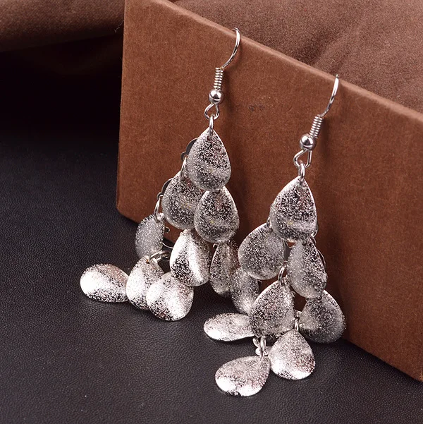 Женские массивные ювелирные изделия Anise Многослойные висячие серьги в форме