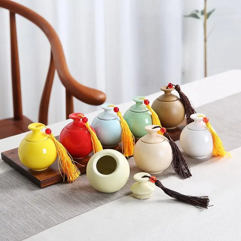 Красочная коробка чая держатель Мини Кофе банку хранения фарфоровый порошок