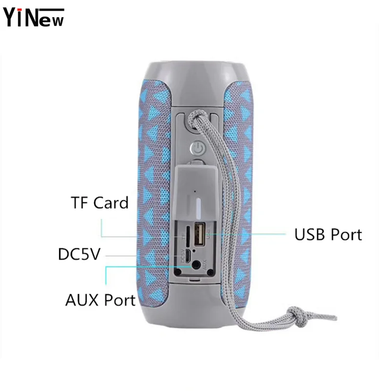 New Portable 10W Wireless Bluetooth Subwoofer Waterproof Column Music Player Bass Speaker With FM Radio For Outdoor |