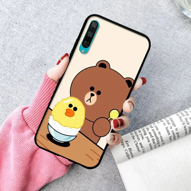 

LJHYDFCNB Cartoon Bear Phone Case For Huawei P20 30 40 Pro Mate 30 40 Pro Xs Rs Nova 7se Pro Honor 10