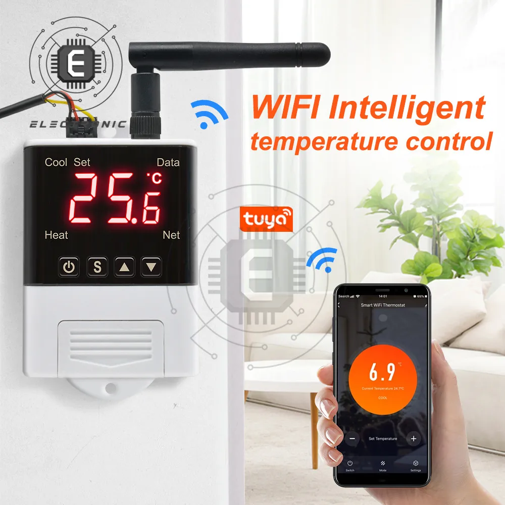 Терморегулятор DTC2201 переменного тока 110 220 В беспроводной Wi Fi термостат цифровой