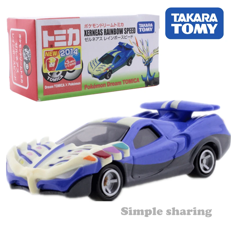 Takara tomy dream No.76 tomica pokemon figures xerneas rainbow speed roadster car toy diecast миниатюрные детские игрушки