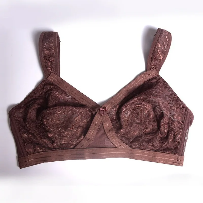 Удобный женский бюстгальтер бесшовный кружевной с застежкой сзади нижнее белье