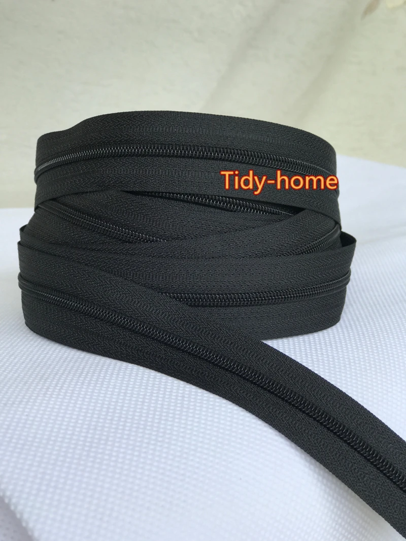 5 метров #3 нейлоновая молния с 10 шт. уплотненная слайдер Длинные молнии для одеяла