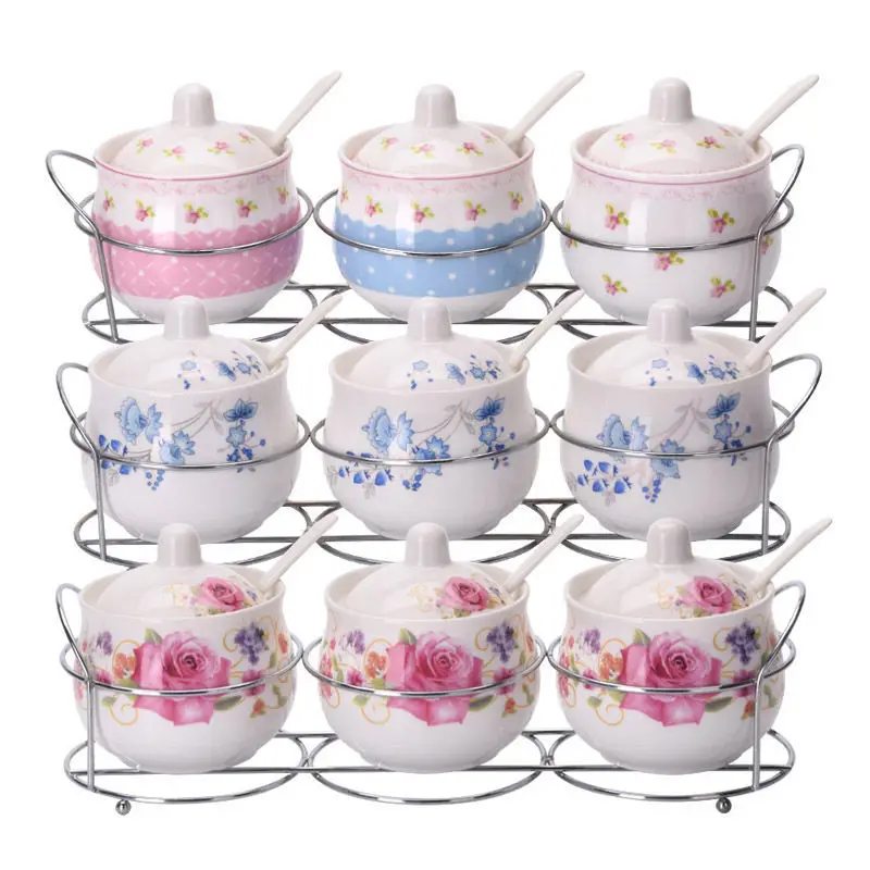 

Ceramic Seasoning Pot Seasoning Box Seasoning Pot Seasoning Box Seasoning Box Seasoning Bottle Kitchen Salt Shaker Spice