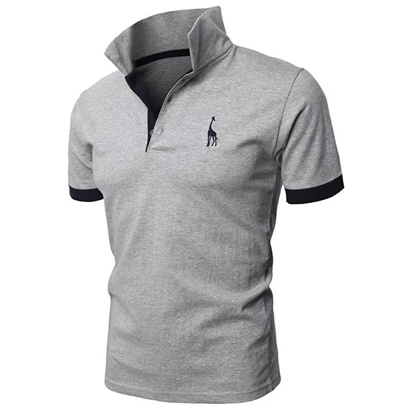 

NEGIZBER Newcomer Polo Shirt Men's Casual Deer Embroidered Cotton Polo Shirt Short Sleeve High Quality Polo 2021 Summer Casual P