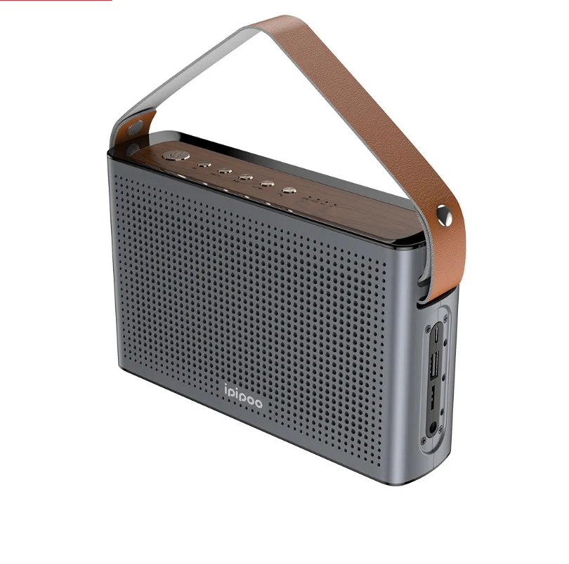 Ipipoo retro nostalgic wireless bluetooth5.0 speaker metal portable speaker portable speaker outdoor speaker enlarge