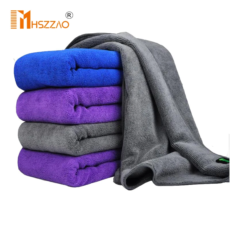 

30x70 CM Car Wash Microfiber Towel Car Cleaning Drying Cloth Hemming Car Care Cloth Detailing Car Wash Blue purple/gray Towel