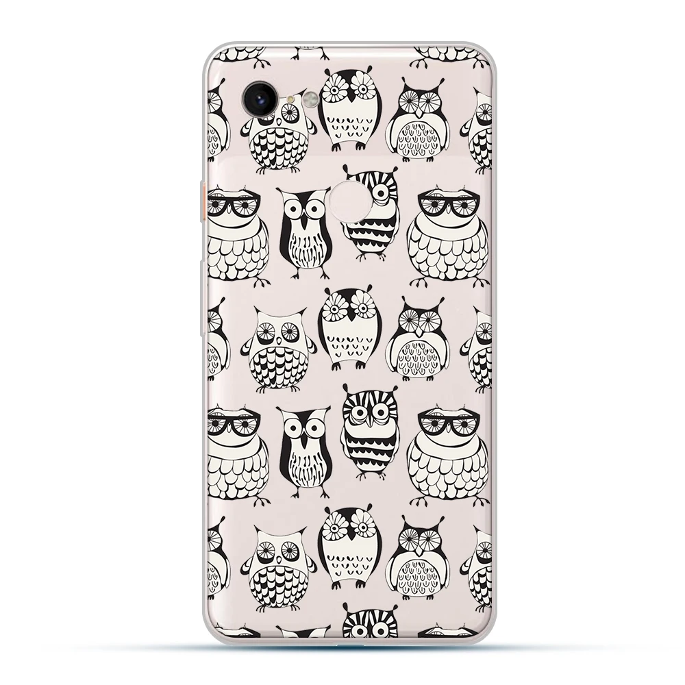 

ciciber Funny animal cute owl Case for Google Pixel 4 3 XL Soft Silicone TPU Cover for Google Pixel 2 3a XL Funda Cover Capa