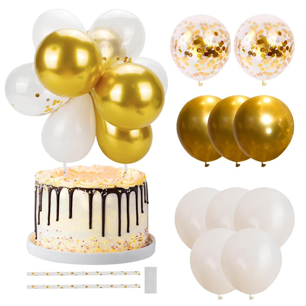 

10pcs 5 Inch Metal Balloon Cake Topper Cloud Shape Confetti Balloons For Birthday Baby Shower Wedding Party Home Decor Supplies