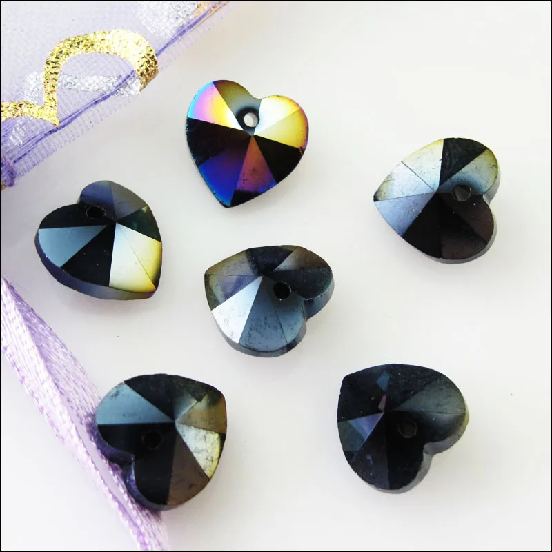 25 шт. подвески в форме сердца 10 мм|crystal rondelle|charm charmglass charms |